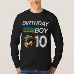 Camiseta Aniversário De 10 Anos De Idade Competitiva Com Re