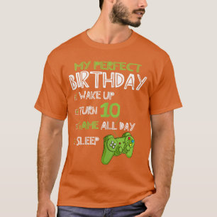 Camiseta Aniversário de 10 anos de jogos Perfeito Gamer Gi