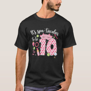 Camiseta Aniversário de 10 anos do Spa Dez Anos de Idade Fe