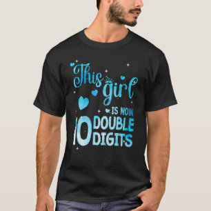 Camiseta Aniversário De 10 Anos Esta Garota Tem Agora 10 Du