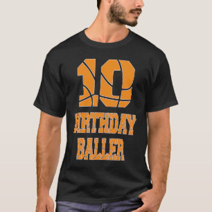 Camiseta Aniversário de 10 anos Menino de Basquete T