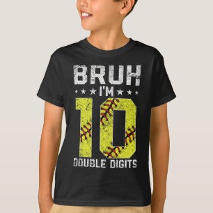 Camiseta Aniversário de 10 anos Softll Bruh Estou em Dois D