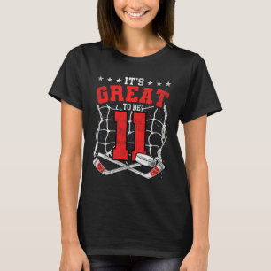 Camiseta Aniversário de 11 anos Amantes de Hóquei É Ótimo T