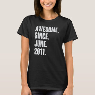 Camiseta Aniversário de 11 anos de 11 desde junho de 2011