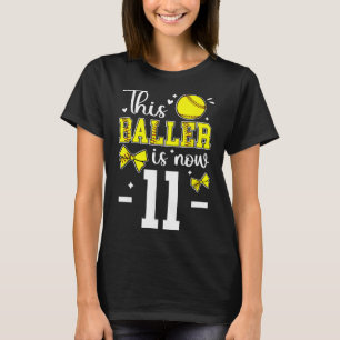 Camiseta Aniversário de 11 anos Menina Softll Onze Anos de 