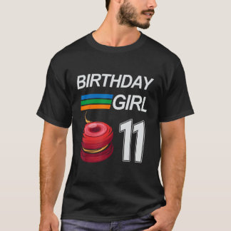 Camiseta Aniversário De 11 Anos Para Meninas Crianças YOYO