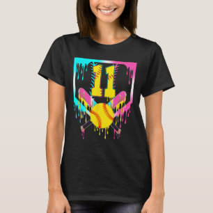 Camiseta Aniversário de 11 anos Softll Home Plate Drip Sorv