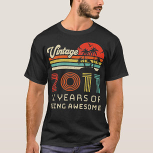 Camiseta Aniversário de 11 anos Vintage 2011 11 Aniversário
