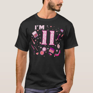 Camiseta Aniversário de 11 de Spa Makeup para a pequena moç