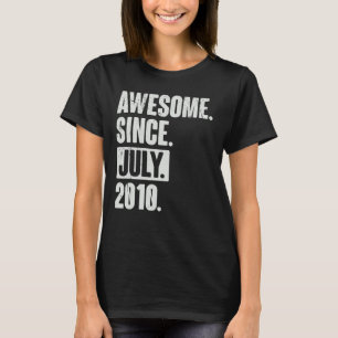 Camiseta Aniversário de 12 anos, 12, desde julho de 2011