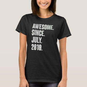 Camiseta Aniversário de 12 anos, 12, desde julho de 2011