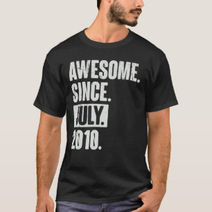 Camiseta Aniversário de 12 anos, 12, desde julho de 2011