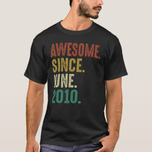 Camiseta Aniversário De 12 Anos, Incrível Desde Junho De 20