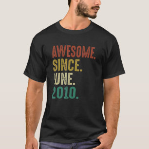 Camiseta Aniversário De 12 Anos, Incrível Desde Junho De 20