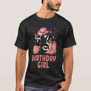 Camiseta Aniversário de 12 anos Vaca Padrão Vaqueira 12 Ano