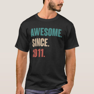 Camiseta Aniversário de 12 de Decoração de 12 Anos Vintage