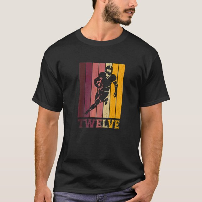 Camiseta Aniversário De 12 Para Jogador De Futebol De Rapaz (Frente)