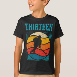 Camiseta Aniversário de 13 anos de hóquei no gelo retrô Men