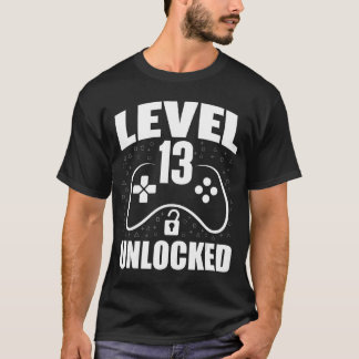 Camiseta Aniversário de 13 anos Jogos Gamer 13 Anos de idad