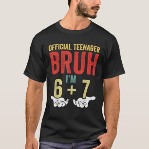 Camiseta Aniversário de 13 Anos Meninos Oficial Adolescente