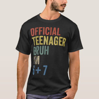 Camiseta Aniversário De 13 Anos Meninos Oficial nager Seis 