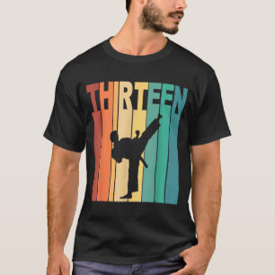 Camiseta Aniversário de 13 anos Tema de Karate Taekwondo 13