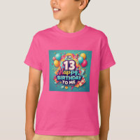 Aniversário de 13 vibrante com Números Coloridos