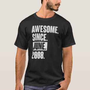 Camiseta Aniversário de 14 anos de 14 desde junho de 2006
