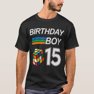 Camiseta Aniversário De 15 Anos De Idade Competitiva Com Re