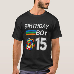 Camiseta Aniversário De 15 Anos De Idade Competitiva Com Re