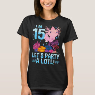 Camiseta Aniversário de 15 anos de idade do 15 Axolotl Boys