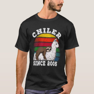 Camiseta Aniversário de 16 anos Chiller Desde 2005 Sloth