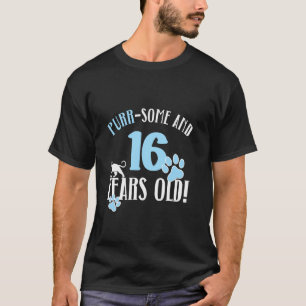 Camiseta Aniversário de 16 anos Gata Mãe Amante de Gatos