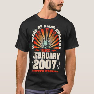 Camiseta Aniversário de 16 anos Guitarrista Vintage Amantes