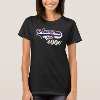 Camiseta Aniversário de 16 anos Incrível Desde 2006 Idade d