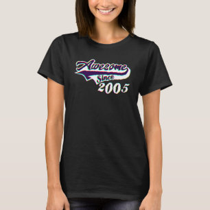Camiseta Aniversário de 17 anos Incrível Desde 2005 Idade d