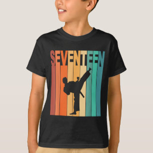 Camiseta Aniversário de 17 anos Tema de Karate Taekwondo 17