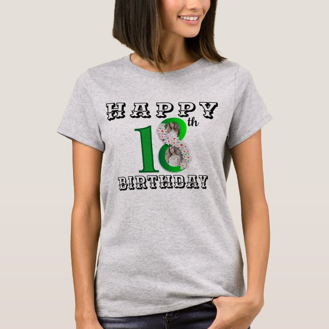 Camiseta aniversário de 18 anos (Frente)