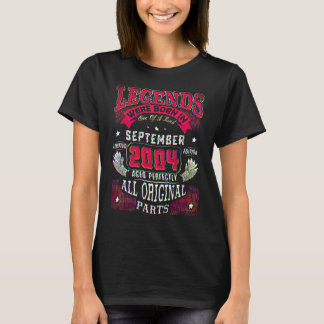 Camiseta Aniversário de 18 anos Lendas nascidas em setembr