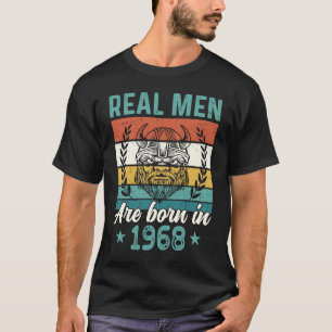 Camiseta Aniversário De 1968 Homens Reais Estão Nasceres Em