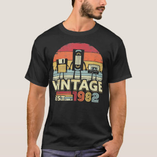 Camiseta Aniversário de 1982, música, humor tecnológico