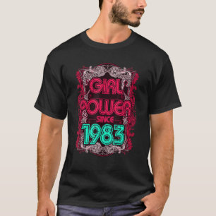 Camiseta Aniversário de 1983 Estilo de Vintagem da Potência