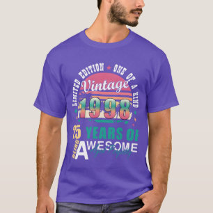 Camiseta Aniversário de 1998 98 Retro Vintage Presente vint