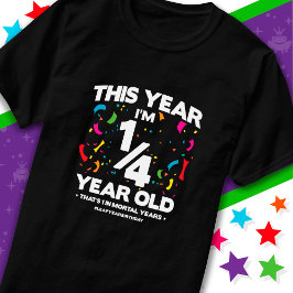 Camiseta Aniversário de 1 ano Anos Mortais Dia do Ano Bisse