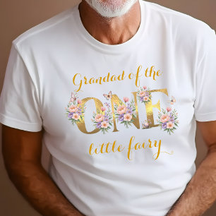 Camiseta Aniversário de 1 ano do jardim das fadas do vovô