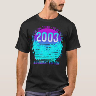 Camiseta Aniversário de 2003 18º Aestésico Vintage Palm Sun