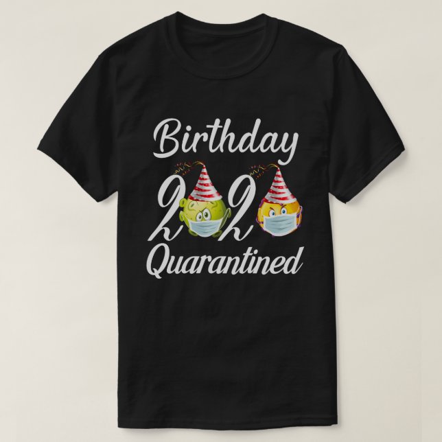Camiseta aniversário de 2020 em quarentena (Frente do Design)