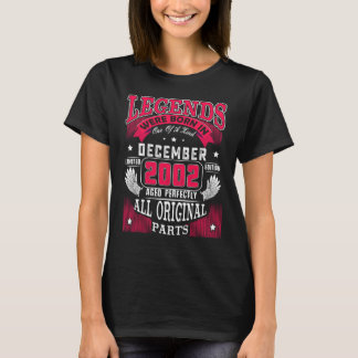 Camiseta Aniversário de 20 anos Lendas nascidas em dezembr