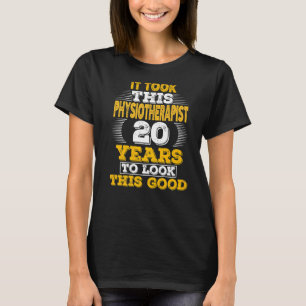 Camiseta Aniversário de 20 de 20 anos para fisioterapeuta