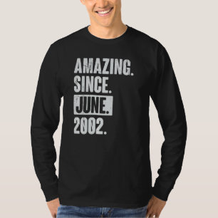 Camiseta Aniversário de 20 de 20 anos surpreendente desde j